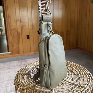 Urban Originals Liberty Vegan Sling Bag From Anthropologie Greige Green Grey